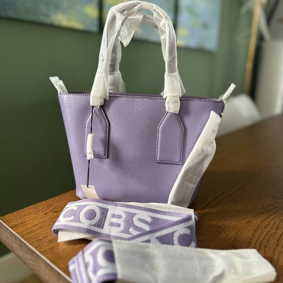 NEW! NWT! Marc Jacobs Trademarc Mini Tote Crossbody -Lavender Soffiano Leather - Picture 3 of 10